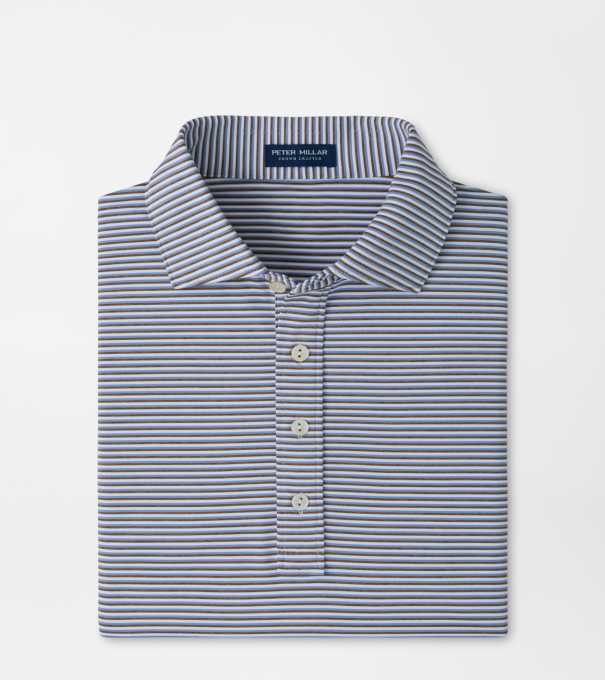 Rondo Performance Jersey Polo in WHITE / LIGHT MOCHA