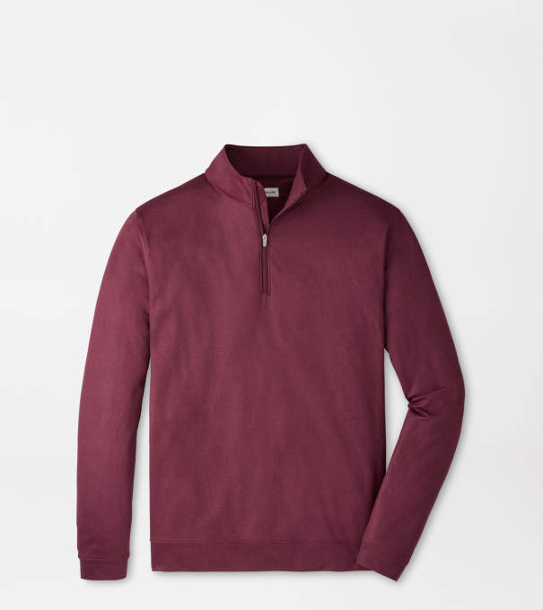 Perth Herringbone Performance Quarter-Zip in Bordeaux