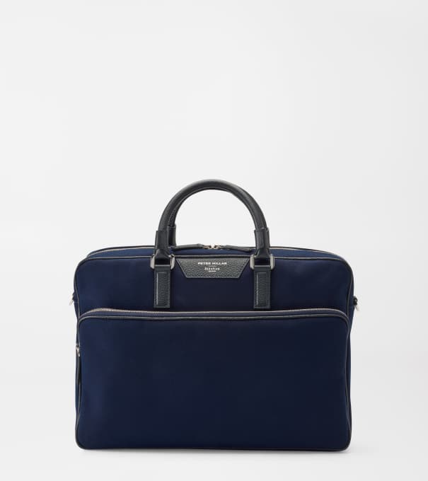 Peter Millar X Serapian Briefcase in Navy