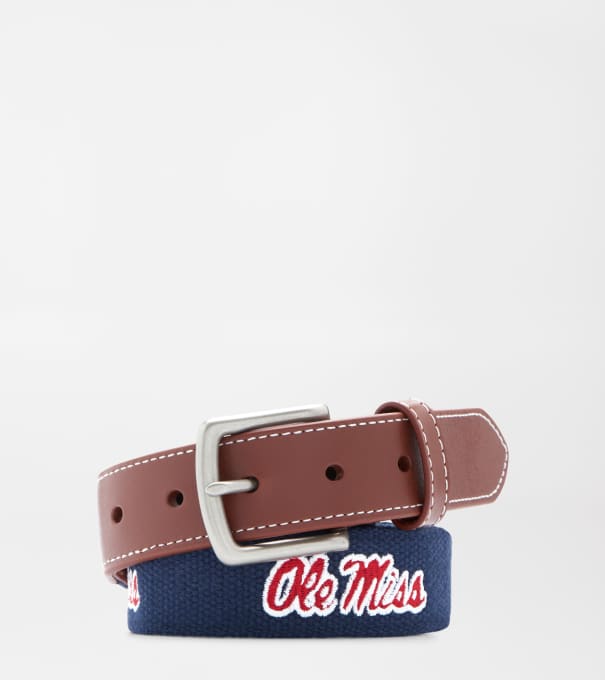 Ole Miss Rebels Belt in Patriot Navy