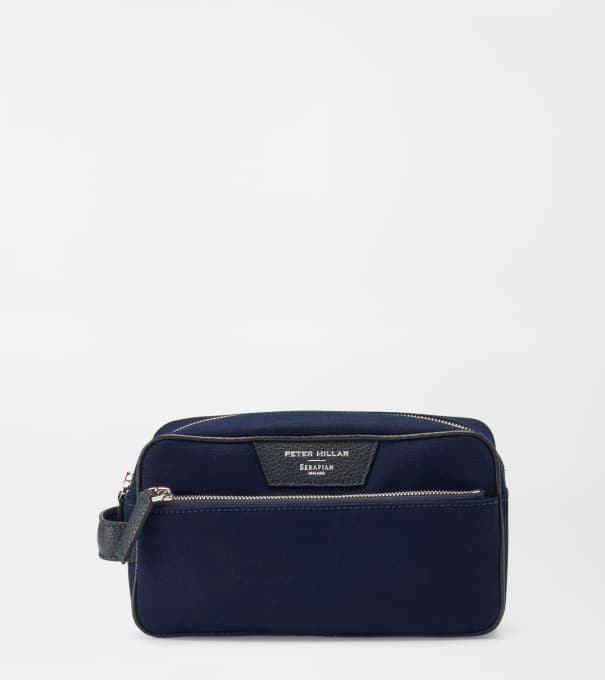 Peter Millar X Serapian Shave Kit in Navy