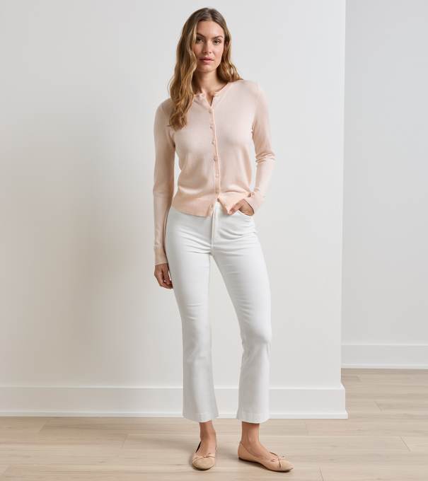 Karlie Kick Flare Pant in White