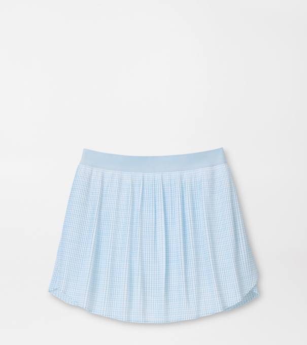 Mickey Bunker Stripes Micro Pleat Skort in BLUE BRISK