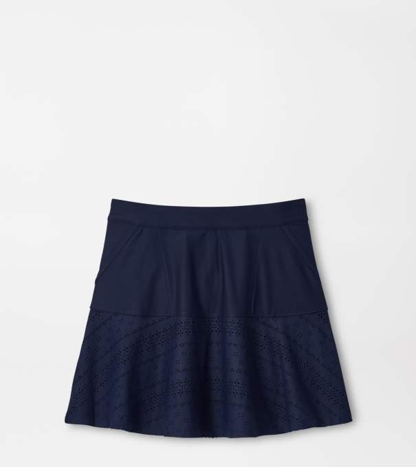 Francoise Eyelet Skort in Navy