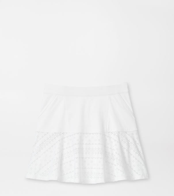 Francoise Eyelet Skort in White