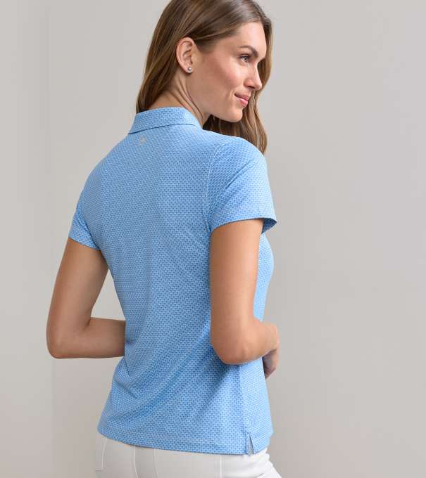 Maritime Valley Short Sleeve Jersey Polo in BLUE STARLING