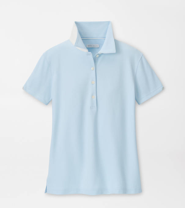 Coolspun Lite Cotton Piqu&eacute; Polo in BLUE BRISK / SOFT WHITE