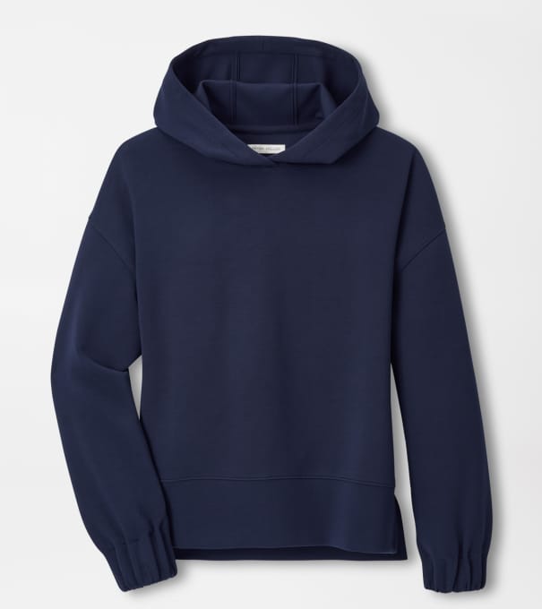 Flora Knit Hoodie in Navy
