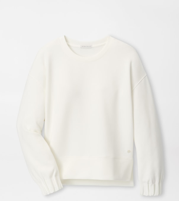 Flora Knit Crewneck in SOFT WHITE