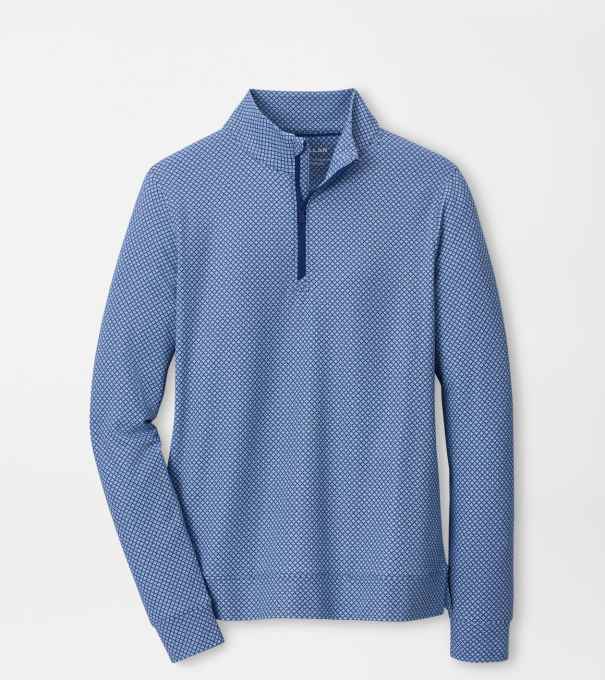 Palmetto Palms Perth Performance Quarter-Zip in Windsor Blue
