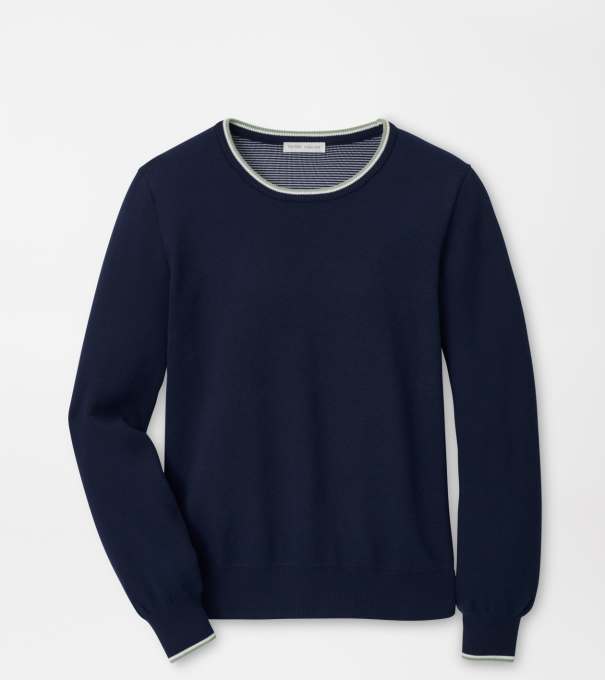Coolspun Lite Cotton Crewneck in Navy