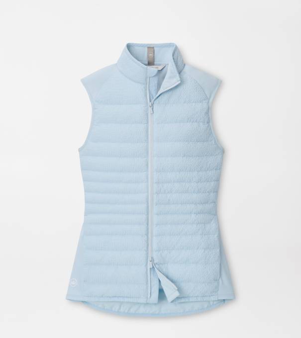 Fuse Seersucker Hybrid Vest in BLUE BRISK