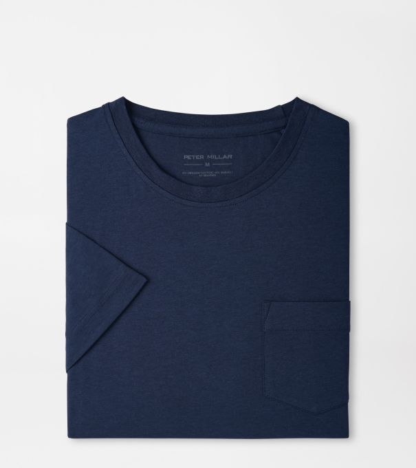 Crown Comfort Short-Sleeve Pocket Tee in Navy