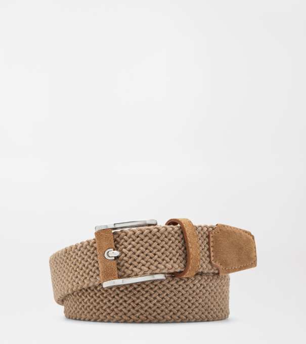 Crafted Woven Belt in Dark Sand