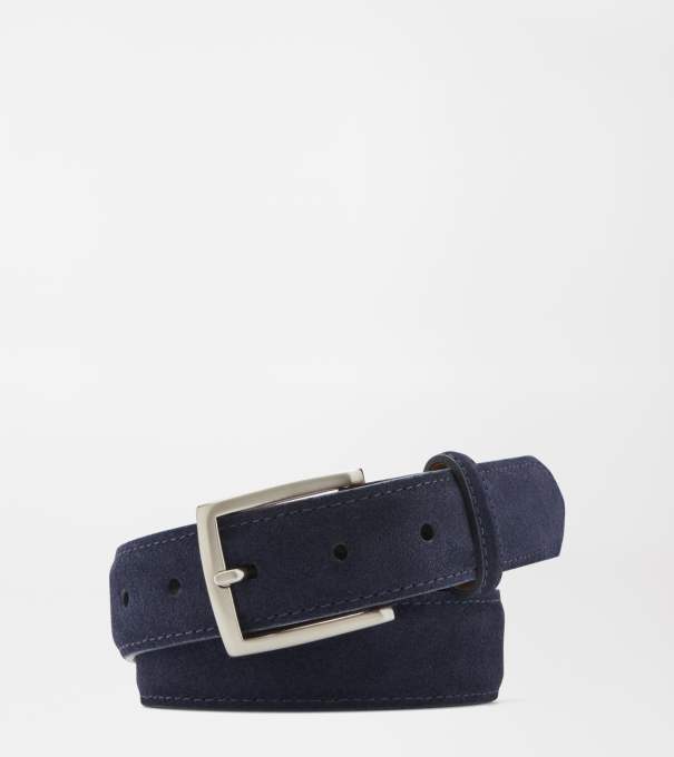 Excursionist Suede Belt in Dark Navy
