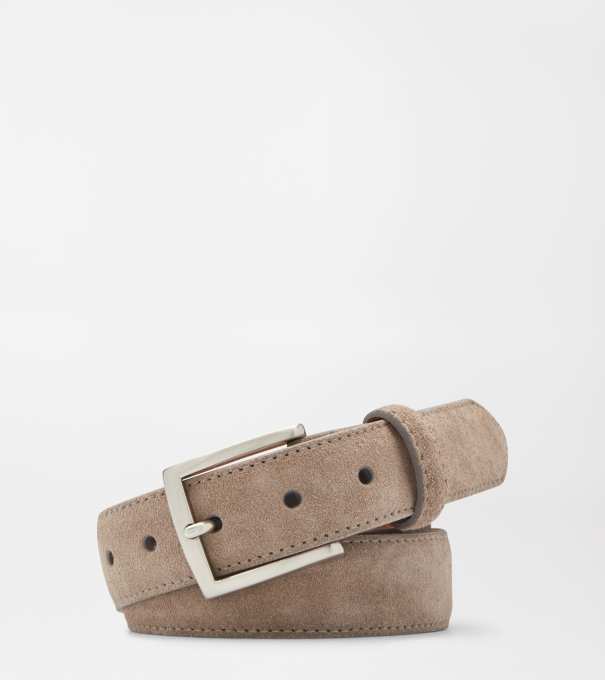 Excursionist Suede Belt in PEBBLE