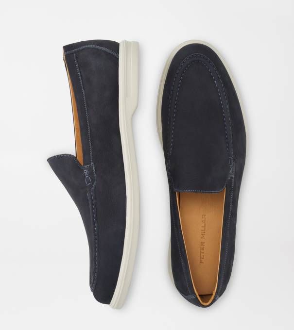 Excursionist Nubuck Venetian Loafer in Dark Navy