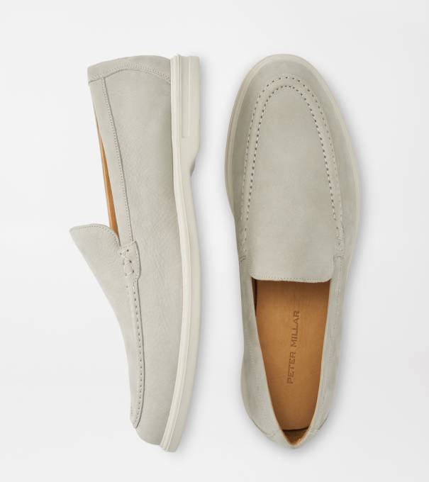Excursionist Nubuck Venetian Loafer in Pearl Grey