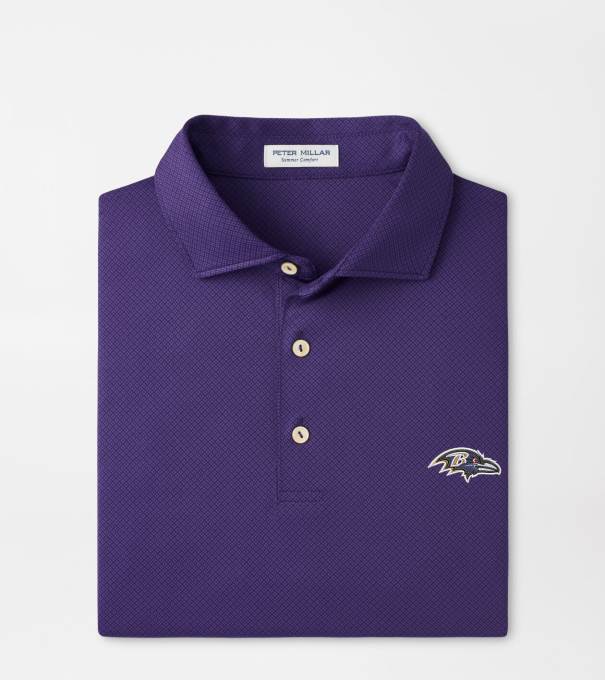 Baltimore Ravens Hugo Performance Jersey Polo in Purple2
