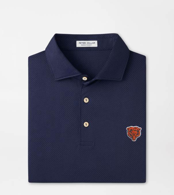 Chicago Bears Hugo Performance Jersey Polo in Navy