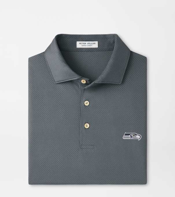 Seattle Seahawks Hugo Performance Jersey Polo in Iron