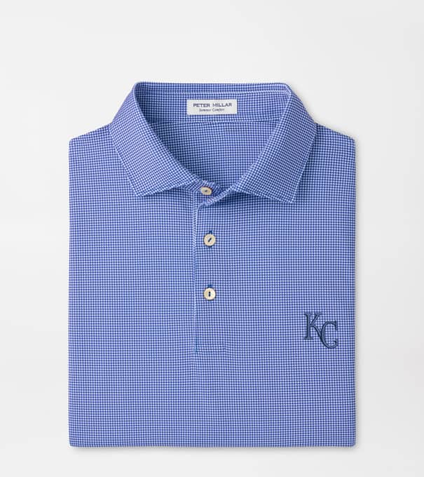 Kansas City Royals Border Performance Jersey Polo in Blue3