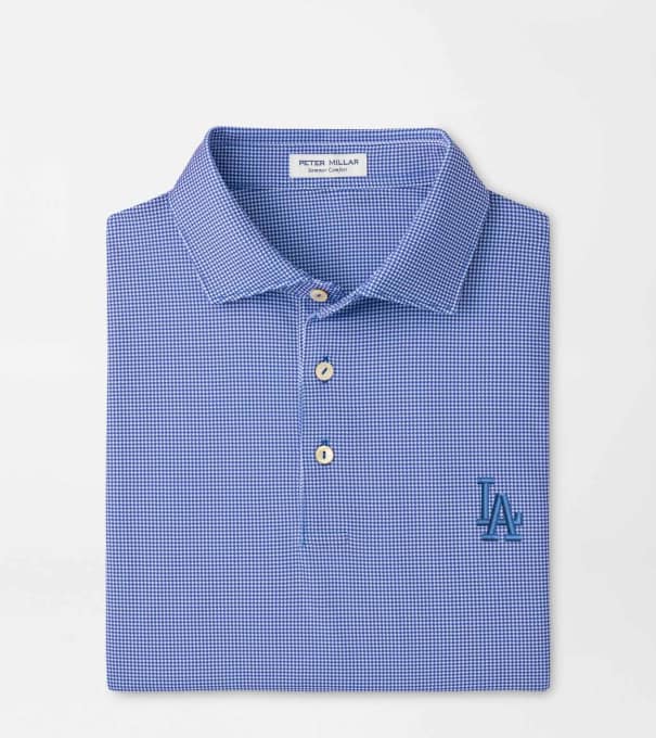 Los Angeles Dodgers Border Performance Jersey Polo in Blue3