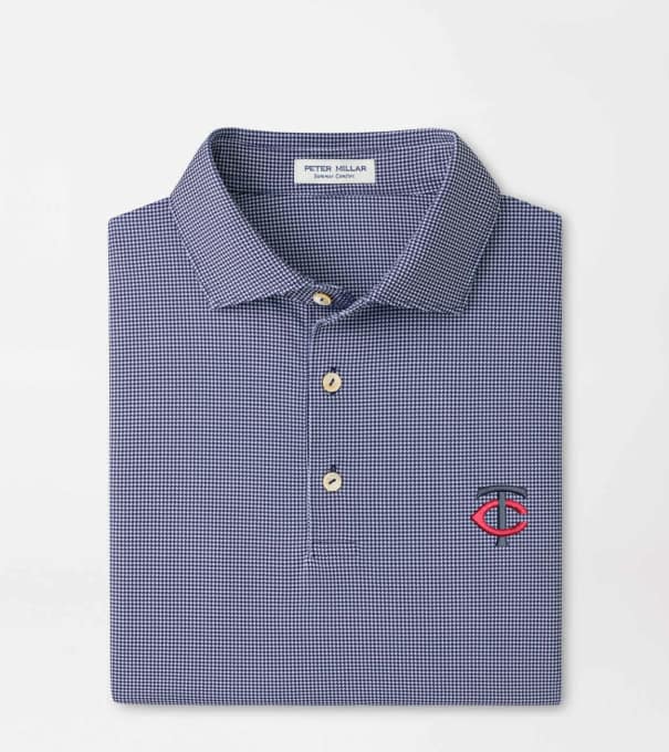 Minnesota Twins Border Performance Jersey Polo in Navy