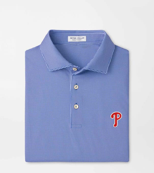 Philadelphia Phillies Border Performance Jersey Polo in Blue3