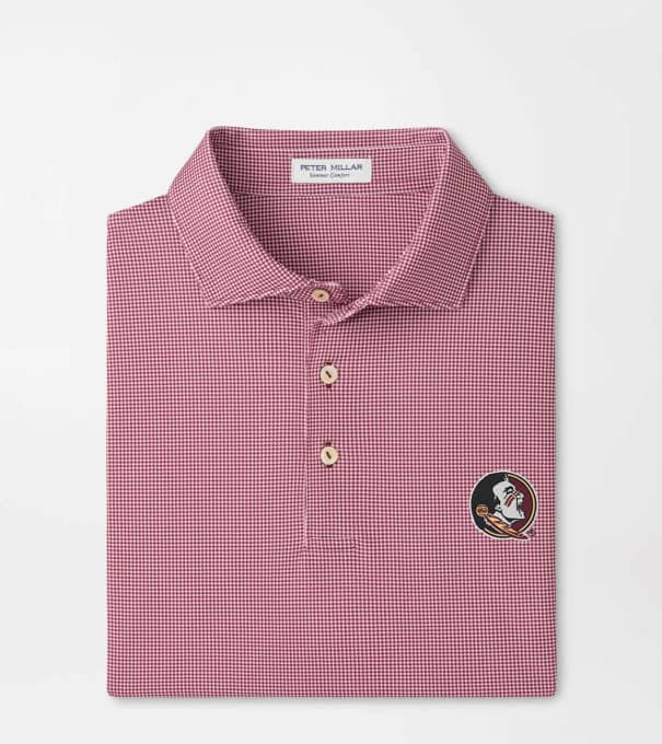 Florida State Seminole Border Performance Jersey Polo in Maroon2