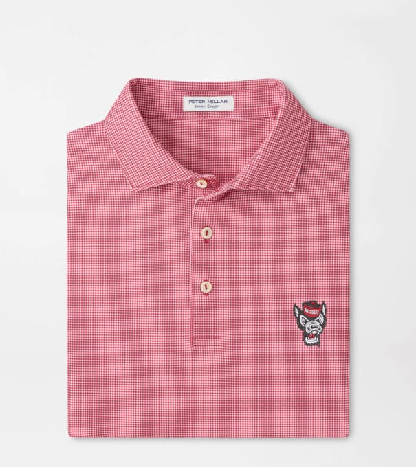 NC State Wolfpack Border Performance Jersey Polo in Red3