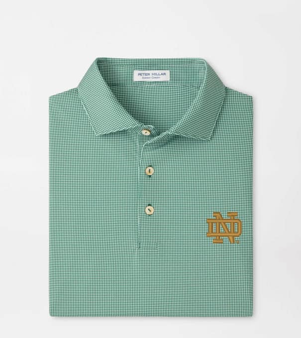 Notre Dame Border Performance Jersey Polo in Green1