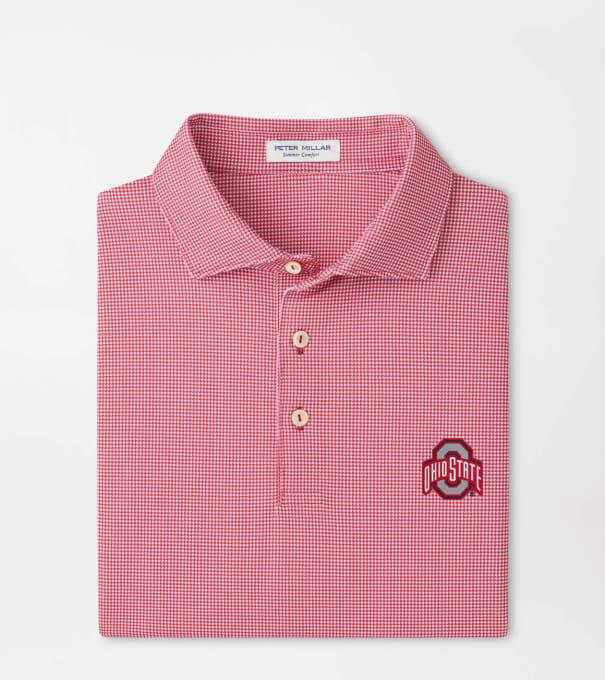 The Ohio State Border Performance Jersey Polo in Red3