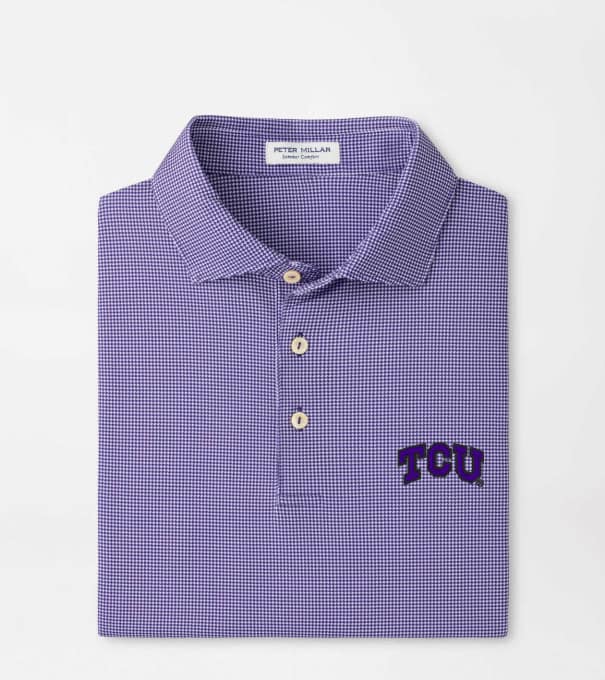 TCU Border Performance Jersey Polo in Purple2