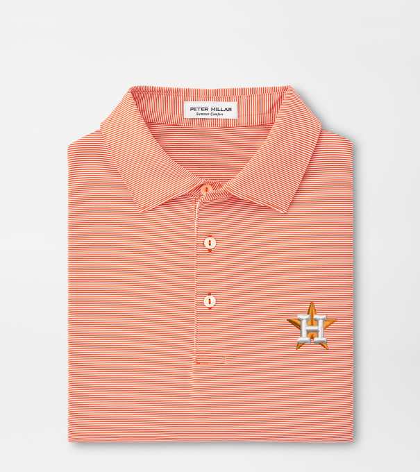Houston Astros Jubilee Stripe Performance Polo in Orange6