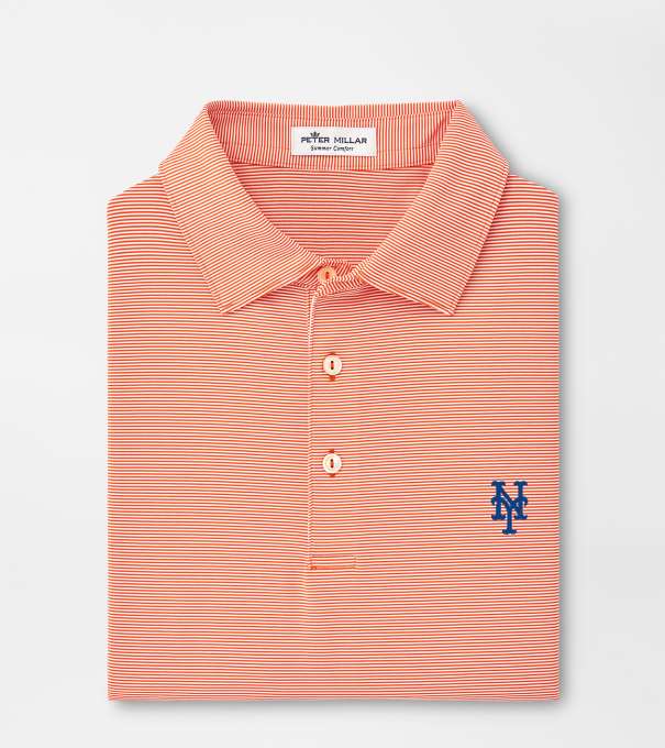 New York Mets Jubilee Stripe Performance Polo in Orange6