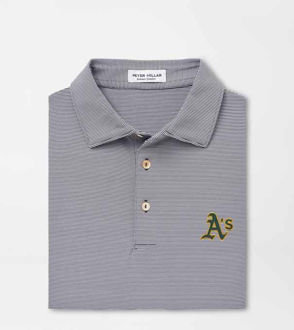 Athletics Jubilee Stripe Performance Polo in Iron