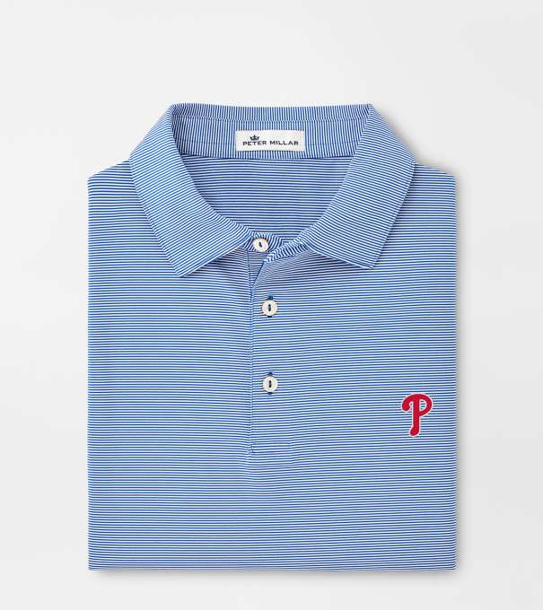 Philadelphia Phillies Jubilee Stripe Performance Polo in Blue3