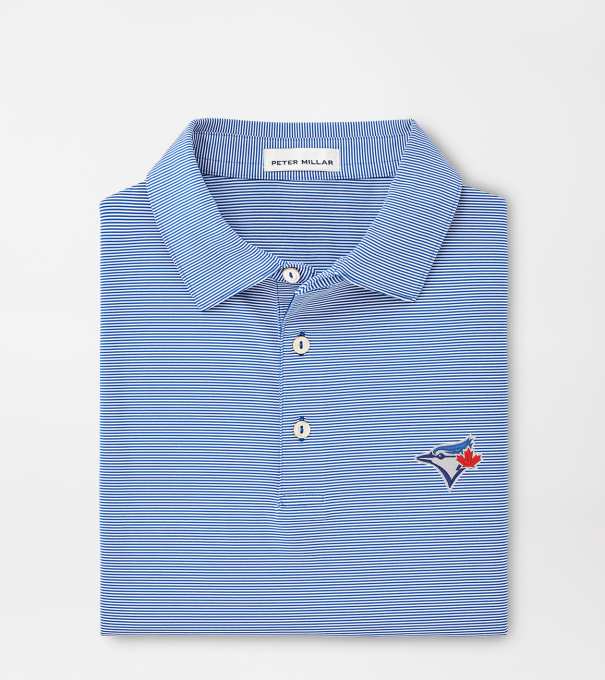 Toronto Blue Jays Jubilee Stripe Performance Polo in Blue3