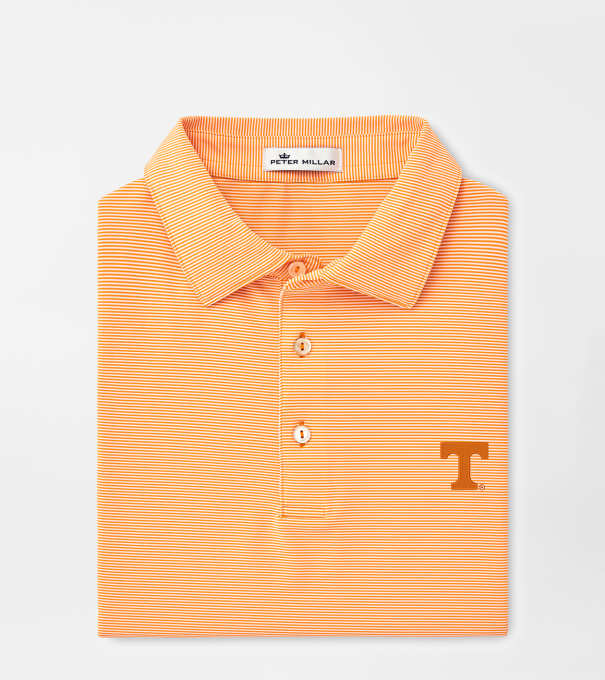 Tennessee Jubilee Stripe Performance Polo in Orange1