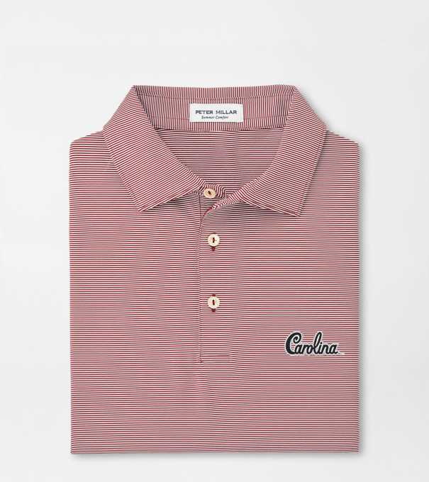 South Carolina Jubilee Stripe Performance Polo in Maroon2