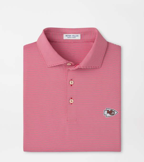 Kansas City Chiefs Jubilee Stripe Performance Polo in Red3