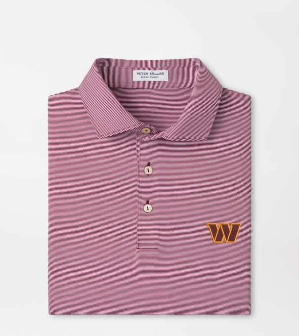 Washington Commanders Jubilee Stripe Performance Polo in Maroon2