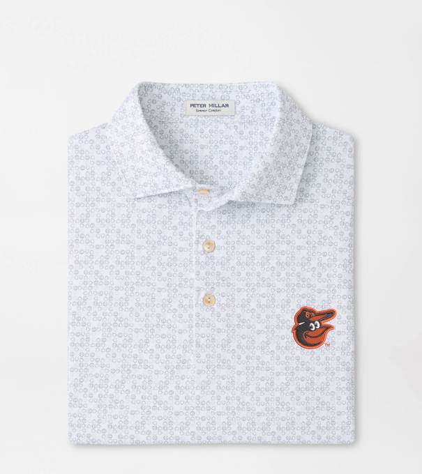 Baltimore Orioles Bases Loaded Performance Jersey Polo in White