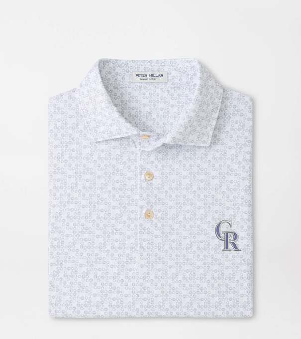 Colorado Rockies Bases Loaded Performance Jersey Polo in White