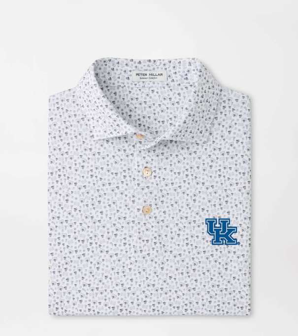 Kentucky Buzzer Beater Performance Jersey Polo in White