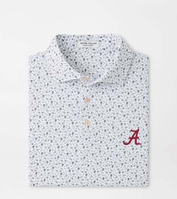 Alabama Kick Off Performance Jersey Polo in Gale Grey