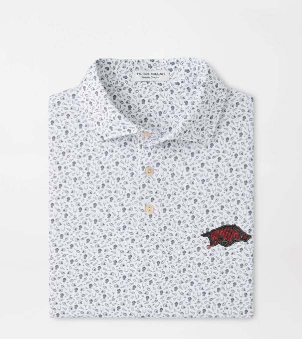 Arkansas Kick Off Performance Jersey Polo in Gale Grey