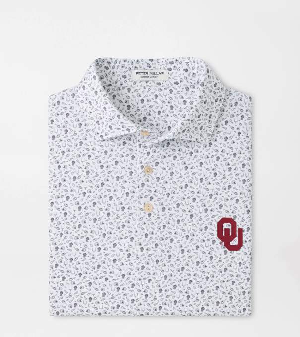 Oklahoma Kick Off Performance Jersey Polo in Gale Grey