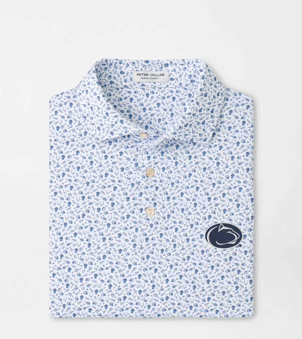 Penn State Kick Off Performance Jersey Polo in Blue Frost